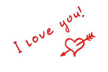 Image showing I love you