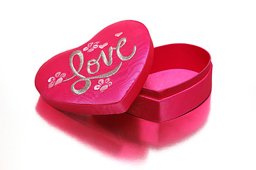 Image showing A heart-shaped box