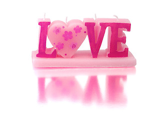 Image showing Valentine candle