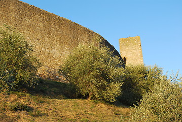 Image showing City walls of Monteriggioni