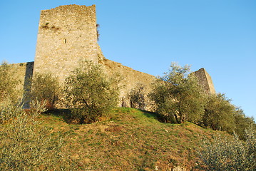 Image showing City walls of Monteriggioni