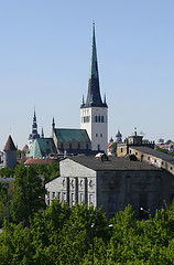 Image showing St. Olaf's church (Oleviste Kirik) in Tallinn, Estonia  