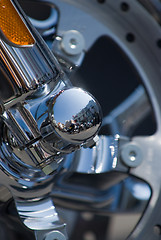 Image showing Motorbike chrome abstract