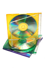 Image showing Stack of CDs