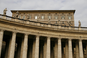 Image showing The Colonnade of St. Peter's Basilica in Vatican, Rome, Italy