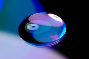 Image showing Water droplet on DVD