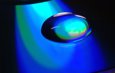 Image showing Water droplet on CD