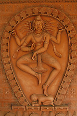 Image showing The statue of a god in Kali Mandir temple in New-Delhi, India