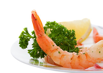 Image showing Shrimp dinner