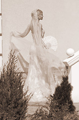 Image showing Bride with fan