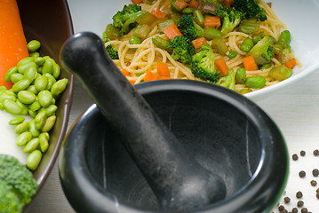 Image showing vegetable pasta