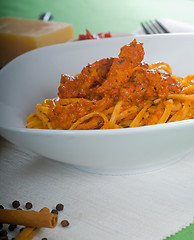 Image showing tomato and chicken pasta