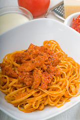 Image showing tomato and chicken pasta