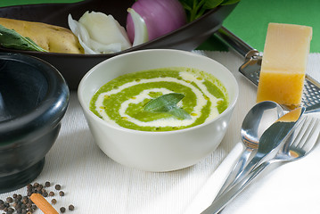 Image showing spinach soup