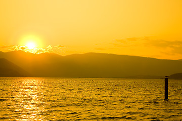 Image showing Sunset at Lake Chelan