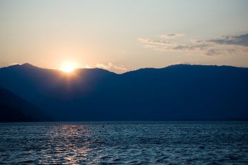 Image showing Sunset at Lake Chelan