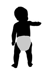 Image showing Toddler Silhouette Illustration