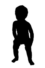 Image showing Toddler Silhouette Illustration