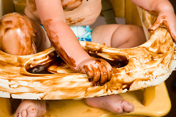 Image showing Messy Baby Isolated