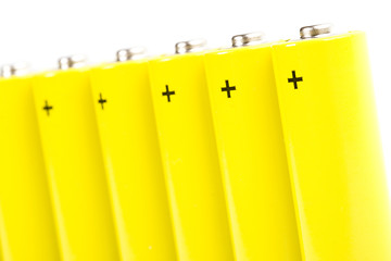 Image showing yellow alkaline batteries