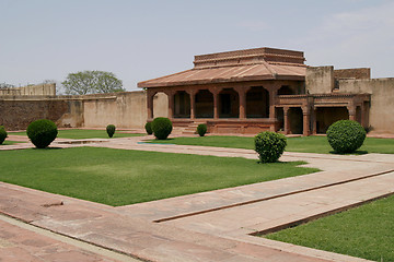 Image showing Courtyard of an abandoned temple in Fatehpur Sikri, Rajasthan, I