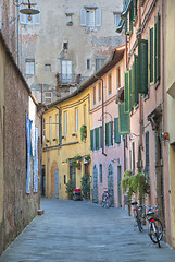 Image showing Typical Tuscan Street, Lucca, Italy, October 2009