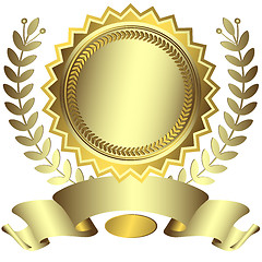 Image showing Silvery award with ribbon 