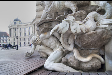 Image showing Sculpture in a Vienna Square,January 2009