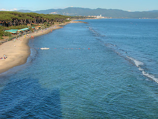 Image showing Torre Mozza Beach, Tuscany, Italy