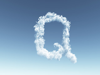 Image showing cloudy letter Q