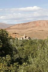 Image showing Green mosque in Boumalne Dades, Morocco