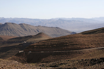 Image showing Road through the Atlas Mountains in  Morocco