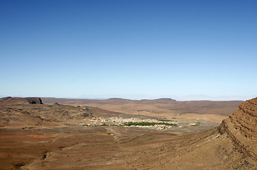 Image showing View of a village in the Atlas Mountains, Morocco