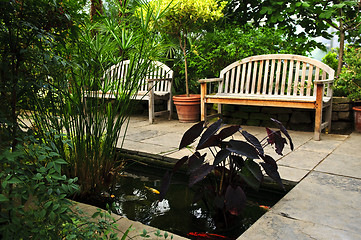 Image showing Lush green garden