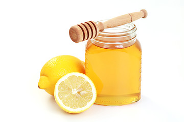 Image showing honey and lemon