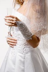 Image showing bride with  glass