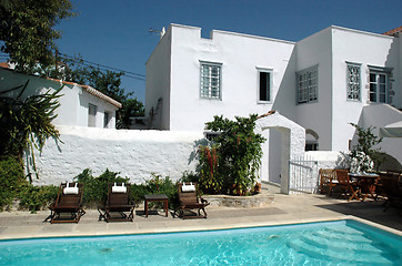 Image showing Greek island hotel