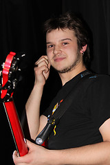 Image showing The bass guitarist
