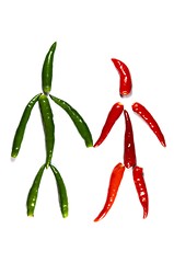 Image showing couple of funny chili people