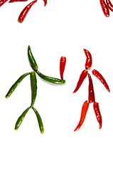 Image showing couple of funny chili people