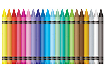 Image showing rainbow crayon