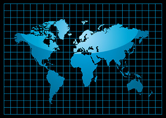 Image showing grid world black