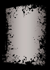 Image showing black ink splat border