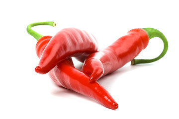 Image showing three red chilly peppers