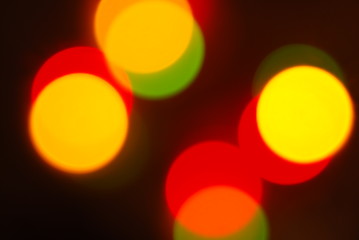 Image showing Christmas lights glowing (blur motion background)