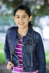 Image showing Portrait Of Tween Girl Smiling