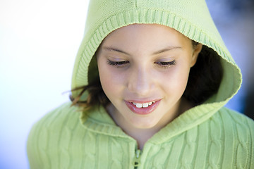 Image showing Portrait Of Thoughtful Tween Girl