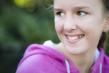 Image showing Portrait Of Smiling Tween Girl