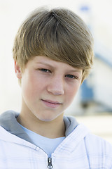 Image showing Boy Looking Directly To Camera