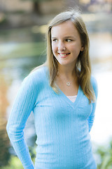 Image showing Portrait Of Tween Girl Smiling